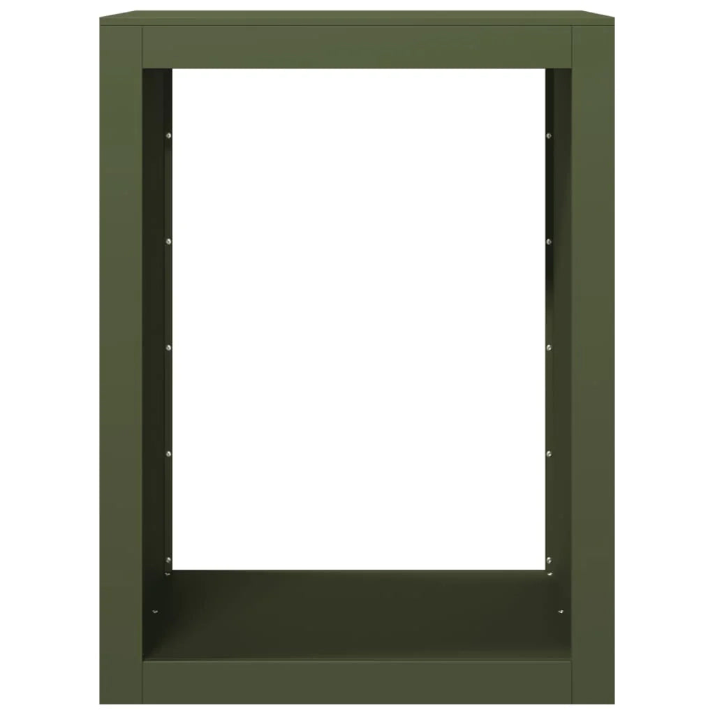 Portalegna 60 x 40 x 80 cm acciaio verde 02_0043735