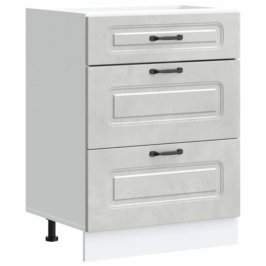 Base da Cucina Kalmar Grigio Cemento in Legno Multistrato 854283