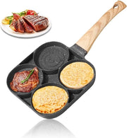 Piatto per pancake ad induzione, 4-gaia cottura uovo e pancake con rivestimento antiscorrosione per colazione Cottura uovo hamburger