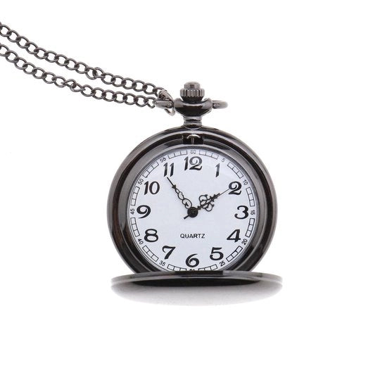 Orologio da Tasca con Catenina - Retro Orlogio - Orlogio Classico - Orlogio con Catenina - Orlogio per Uomo/Donna - Registrazione dell'Ora esatta