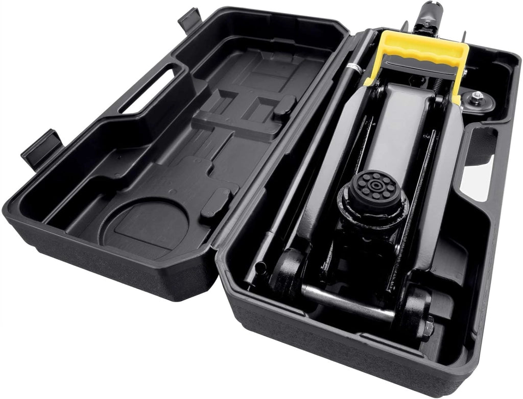Cric idraulico per Auto max. 2t Sollevamento max. di 330mm Martinetto Officina con Custodia