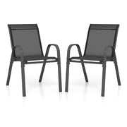 Set di 2 sedie impilabili 56 x 70 x 84 cm comfort ergonomico design moderno acciaio nero 20_0012446