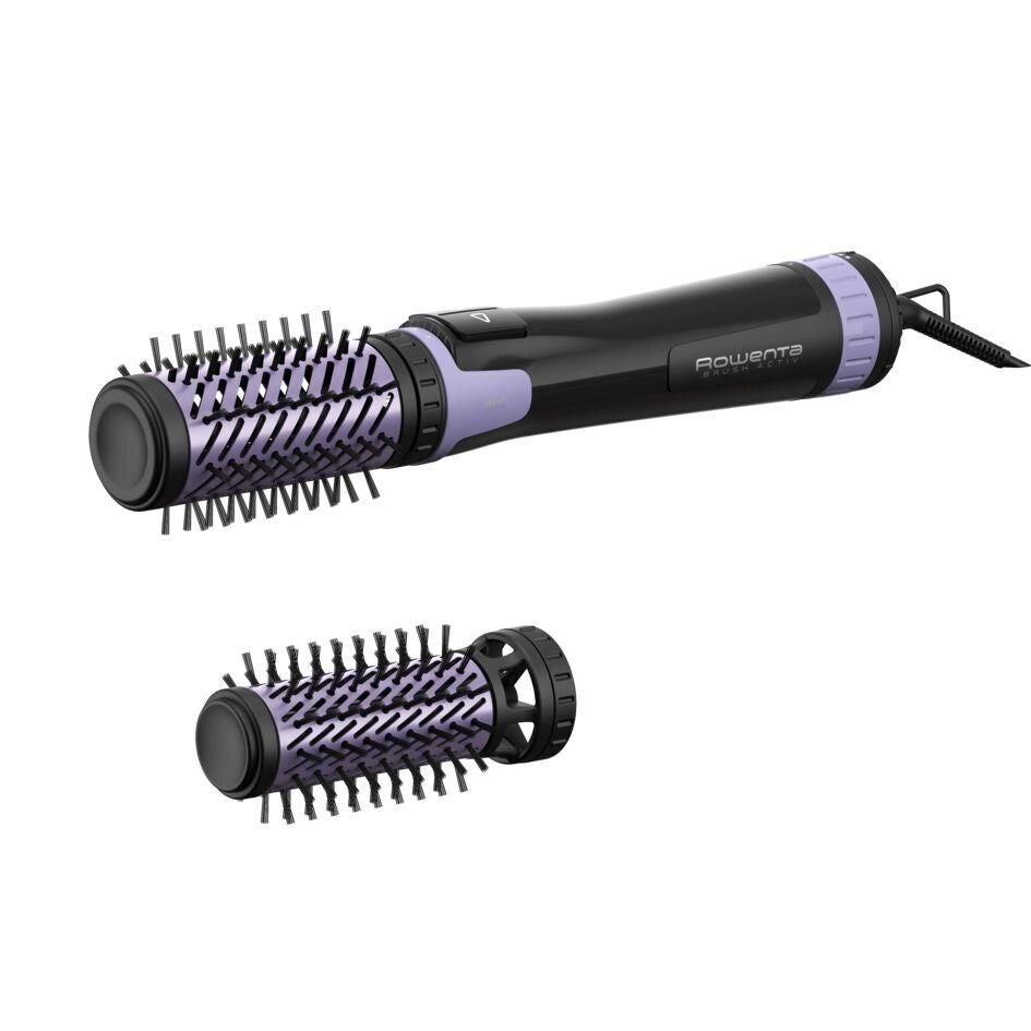 Rowenta CF9527F0 Brush Activ Spazzola ad aria calda 1000W Ionica Ceramica 3 velocita' 2 spazzole colore Nero Viola