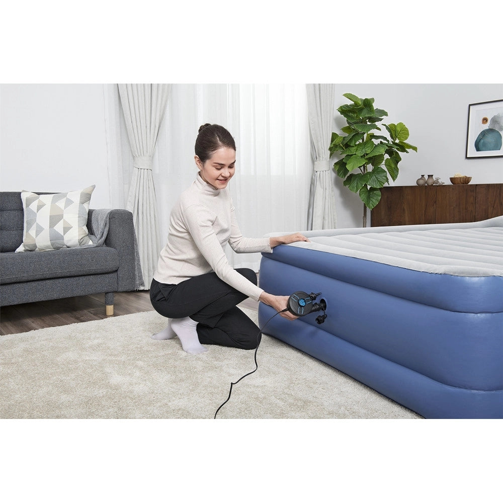 Trade Shop - Pompa Di Gonfiaggio Elettrica Powertouch Accendisigari 12/230v 490l/min 3 Adattatori 62255 -