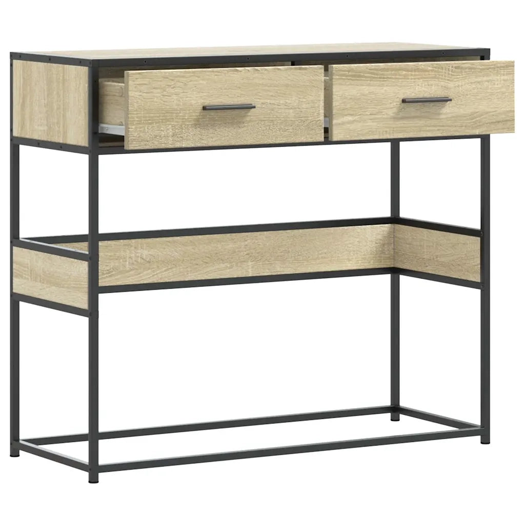 Tavolo Consolle Rovere Sonoma 90x35x80 cm in Legno Multistrato