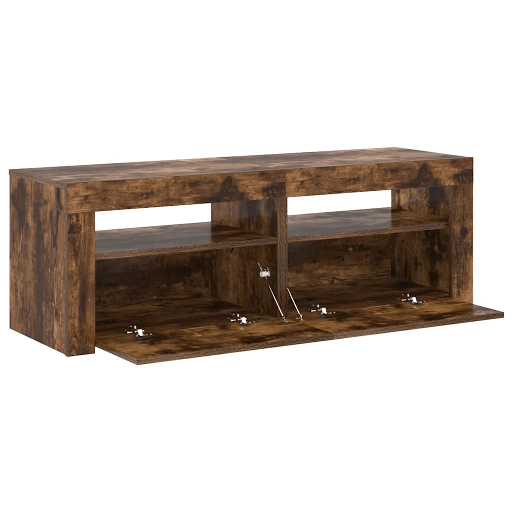 Mobile Porta TV con Luci LED Rovere Fumo 120x35x40 cm cod mxl 6406