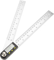 Inclinometro digitale 0-200 mm in acciaio inossidabile, cerchio di lettura elettronico, goniometro, scala di inclinazione 0-360° per lavorazione del legno e fai da te
