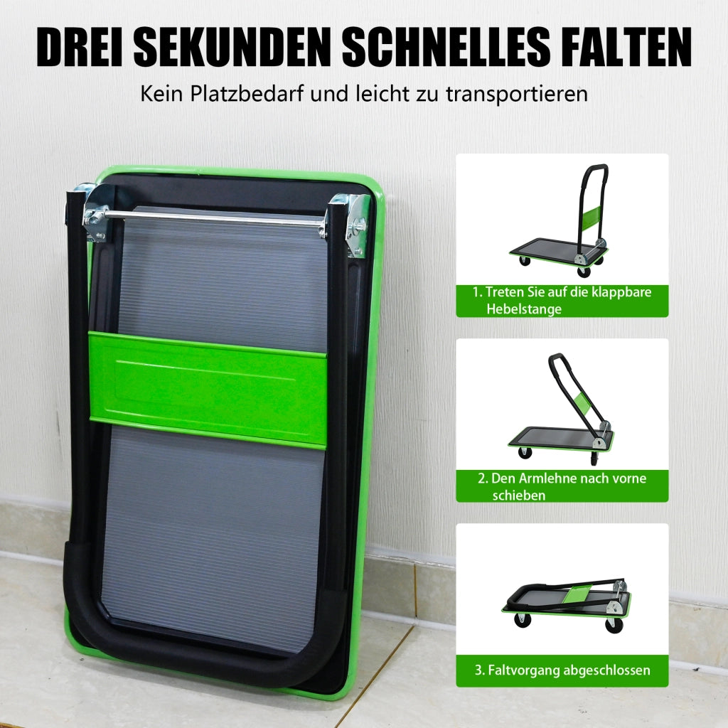 CARRELLO PIEGHEVOLE 150 kg Acciaio Verde