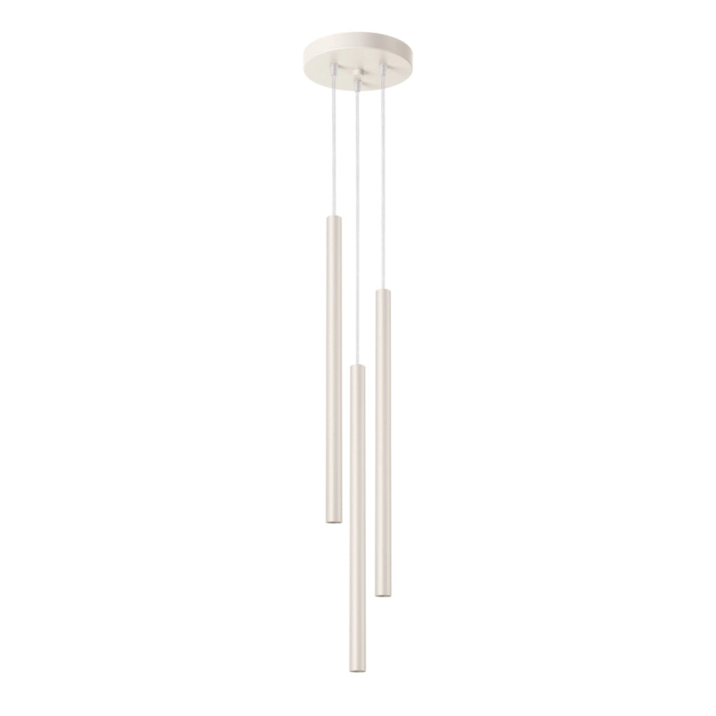 Lampada a sospensione Pastelo Ocean Green a 3 luci, in acciaio, moderna, beige, 104 cm