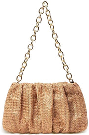 Borsa da Spalla per Donna in Tessuto di Lino, Tote Handbag, Tote per la Notte, Borsa da Spiaggia Estiva, Marrone