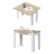 Paestum, Tavolo Allungabile 4 Posti, 110x50x79h cm Bianco Opaco
