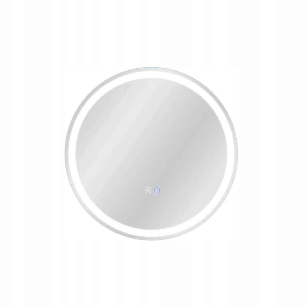 ZMH Specchio da bagno con funzione antiappannamento IP44 Rotondo Bianco Specchio da bagno variabile