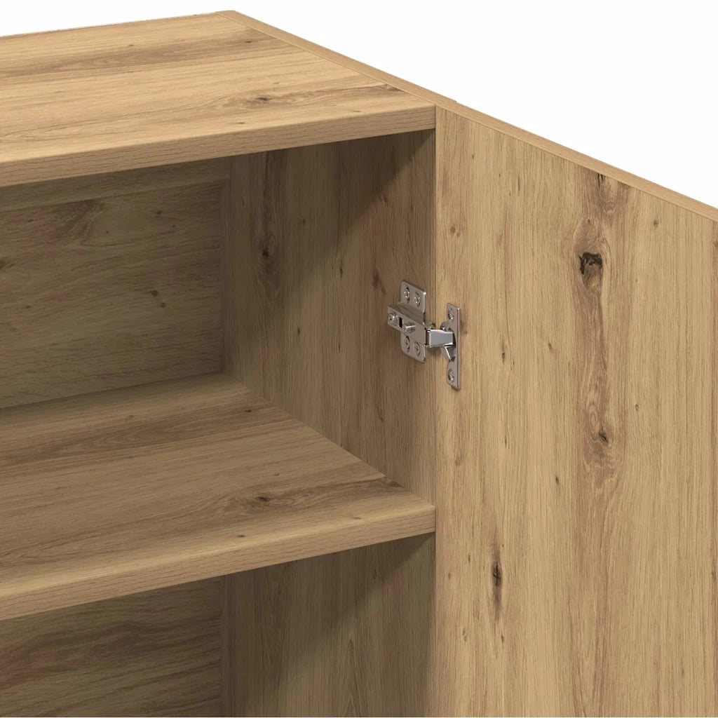 vidaXL Credenza Rovere Artigianale 70x34x90 cm in Legno Multistrato
