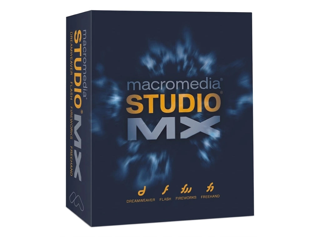 Suite Software Macromedia Studio MX Usato Originale Completa Di Licenza Standalone e Confezione
