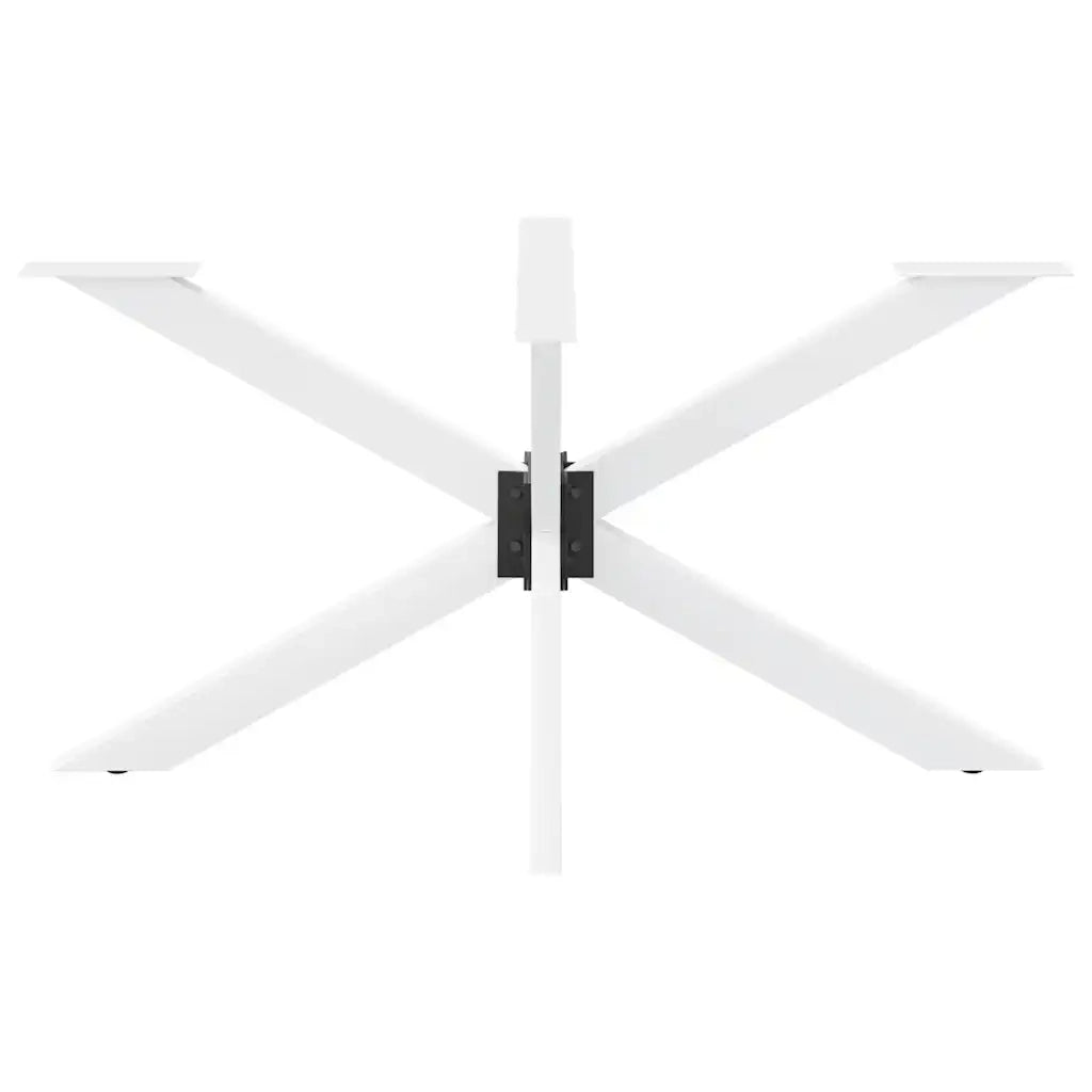 vidaXL Gamba per Tavolo da Pranzo a Forma di Ragno Bianca 150x78x(72-73) cm Acciaio