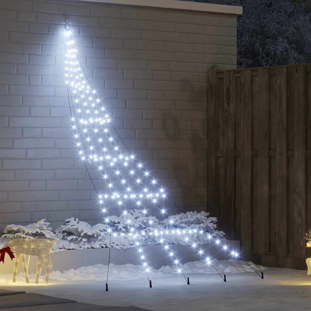 Albero di Natale | Decorazioni natalizie LED con picchetti per il terreno 306 cm
