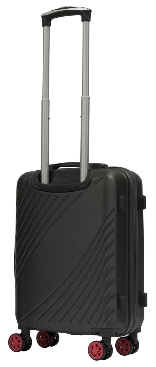 Trolley Valigia Bagaglio a Mano Rigida in ABS 4 Ruote TSA Ravizzoni Fresh Antracite e Fucsia