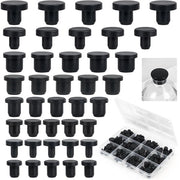 Stoppi di gomma riutilizzabili 100 pezzi - Coperture per tubi e fessure - 8 misure - Silicone - Impermeabilizzazione per buchi e tubi