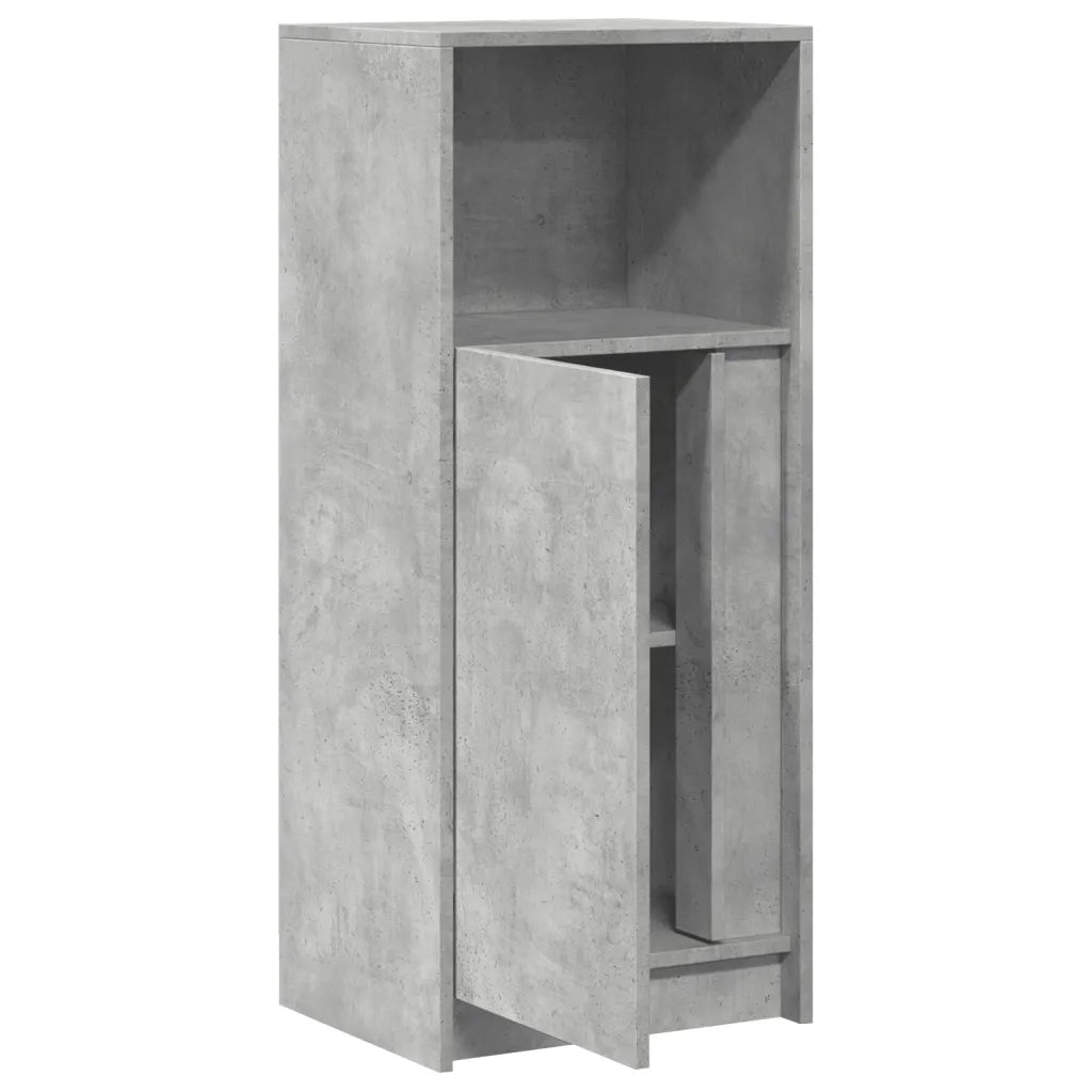 Credenza con LED-Buffet-Armadio da cucina Grigio Cemento 42,5x34x100cm Legno Multistrato