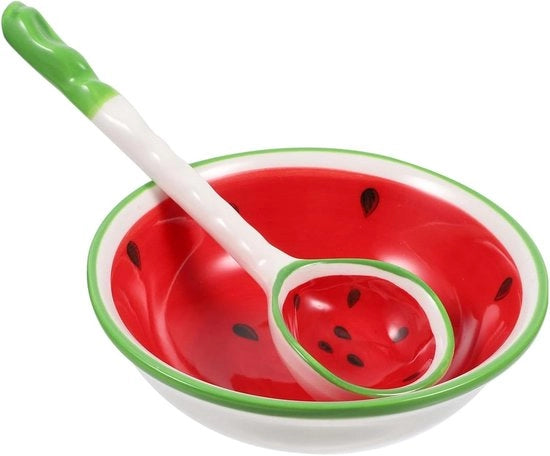 Set di ceramiche per bambini con design fragola e anguria, ciotola di riso e ciotola di zuppa, servizio per bambini, ciotola fragola, ciotola a forma di frutta, ciotola di lumaca, servizio da frutta in porcellana.