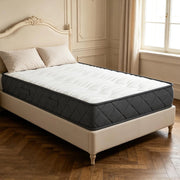 Materasso 90x190 cm in memory foam e schiuma ondulata; 20 cm; bianco e grigio
