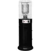 STUFA GAS GPL SHORT ROUND PATIO + RUOTE DOMUS  NERO KW 11 H.CM 135