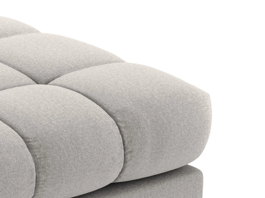 Cosmopolitan Design - Pouf "Bali" in tessuto strutturato grigio chiaro 