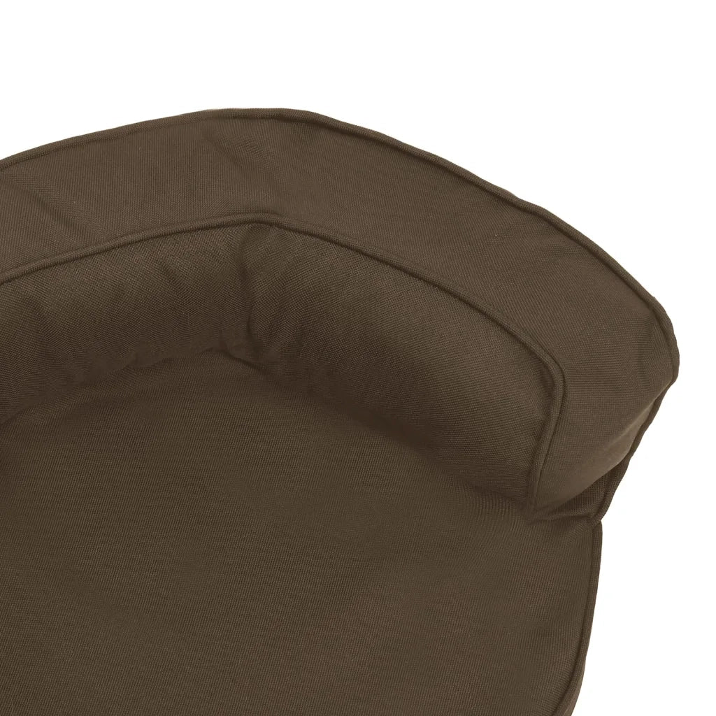 Materasso Ergonomico per Cani 60x42 cm Effetto Lino Marrone 171301