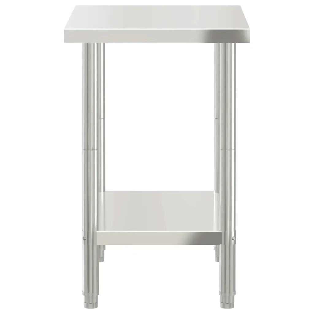 Tavolo da Lavoro da Cucina 82,5x55x85cm in Acciaio Inossidabile CFW3710399