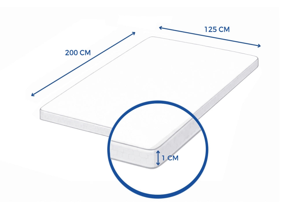 Topper Coprimaterasso Imbottito Antibatterico Correttore Materasso Fresh Cotton - 1 Piazza E Mezza - Topper