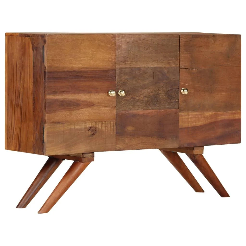 Buffet credenza mobiletto consolle mobile contenitore legno massello riciclato 110 cm marrone 4402286