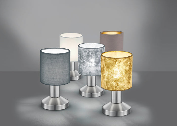 Lampada tavolo da Interno  E14 in Metallo Nickel Opaco