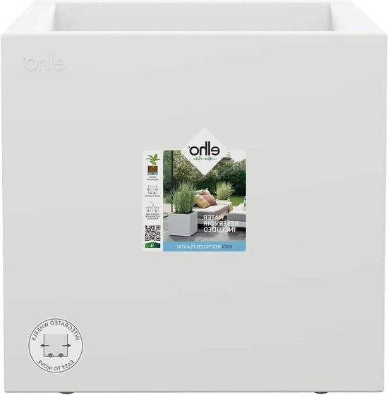 Pianta per Interno e Esterno Vivo Next Square 40 - Plastico Riciclato al 100% - L 99 x H 378 cm - Bianco