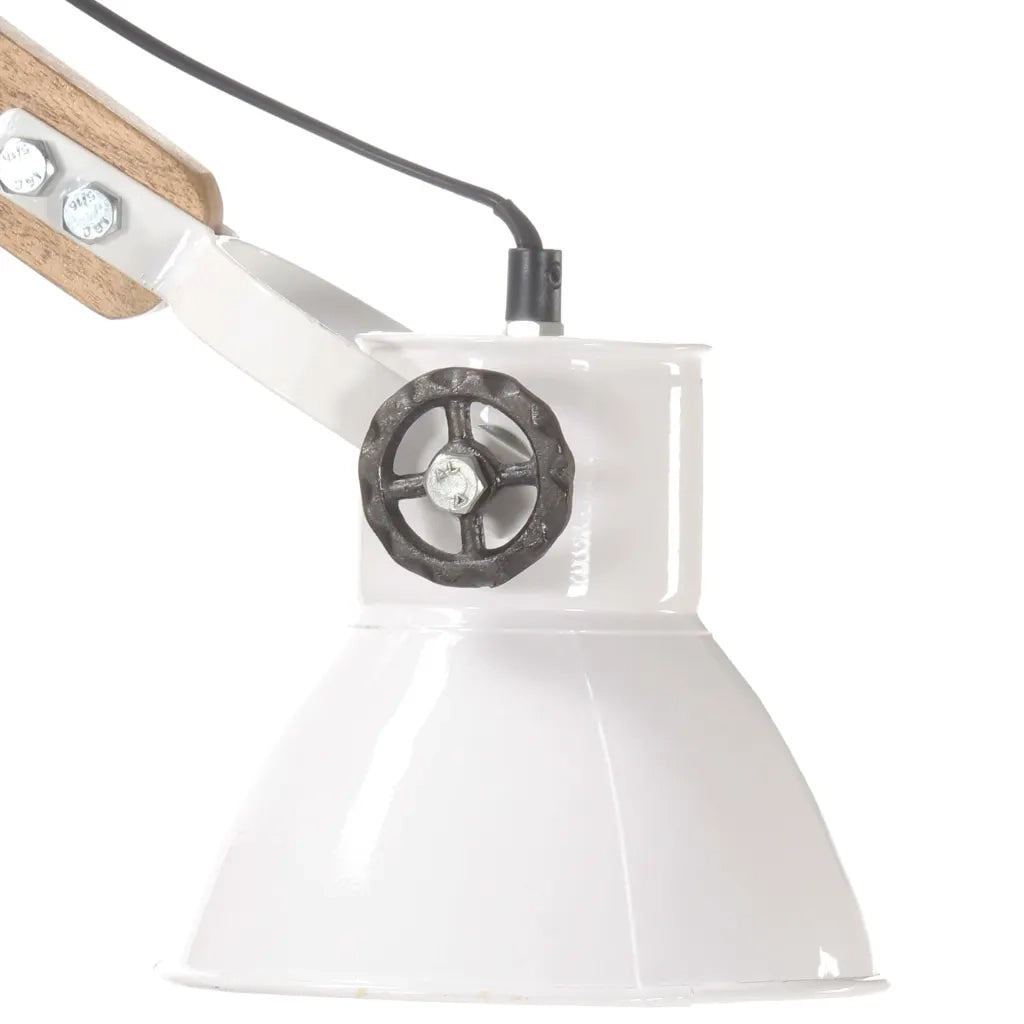 Lampada da Parete Stile Industriale Bianca Rotonda E27 CFW5235125