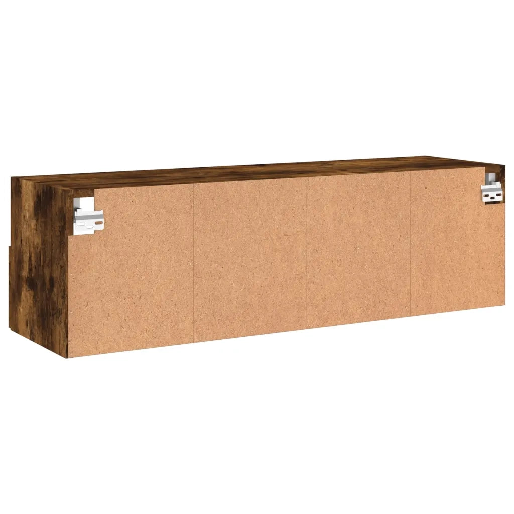 Mobile TV a Parete Rovere Fumo 100x30x30 cm Legno Multistrato 836890