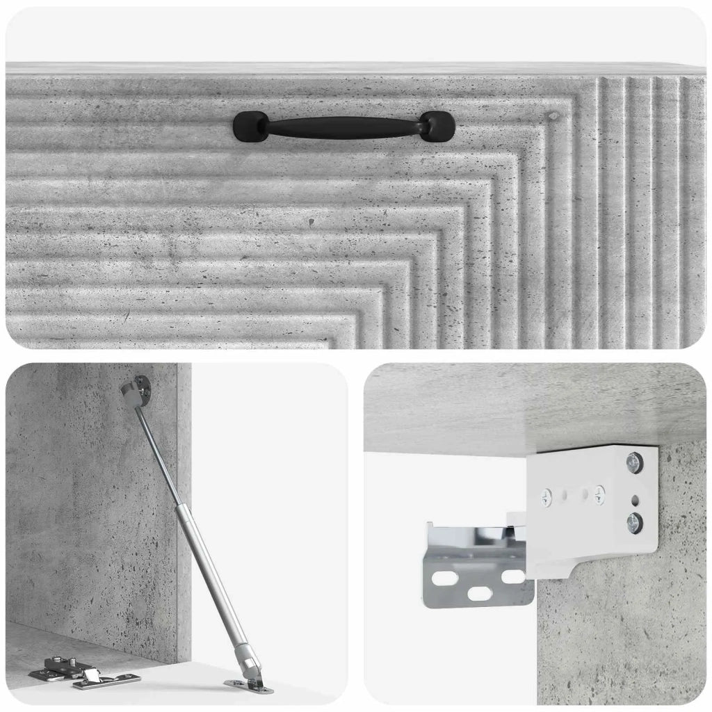 Mobile Porta TV da Muro Grigio Cemento 98 x 41 x 30 cm