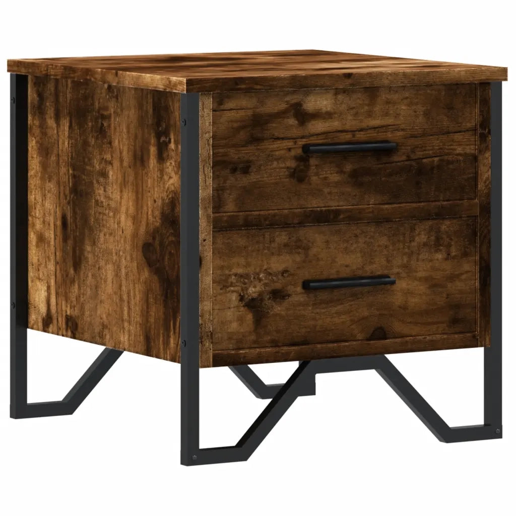 Comodino Rovere Fumo 40x41x40 cm in Truciolato 848508