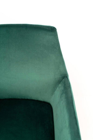 Poltrona Imbottita 54x71,5x70 cm in Velluto Verde