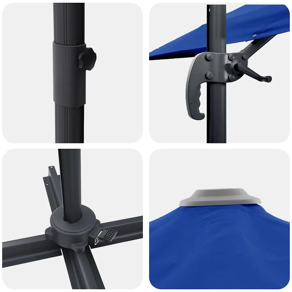 Parasol Roma Blu 286 x 284 x 265 cm Alluminio e Poliestere 42003340