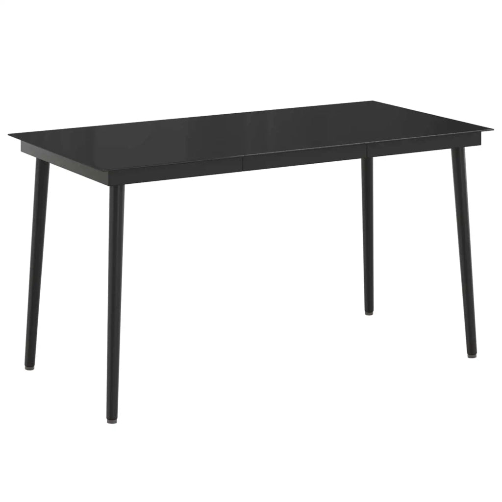 Set Tavolo da Salotto con cuscino con cuscino 7 pcs Nero 3422455