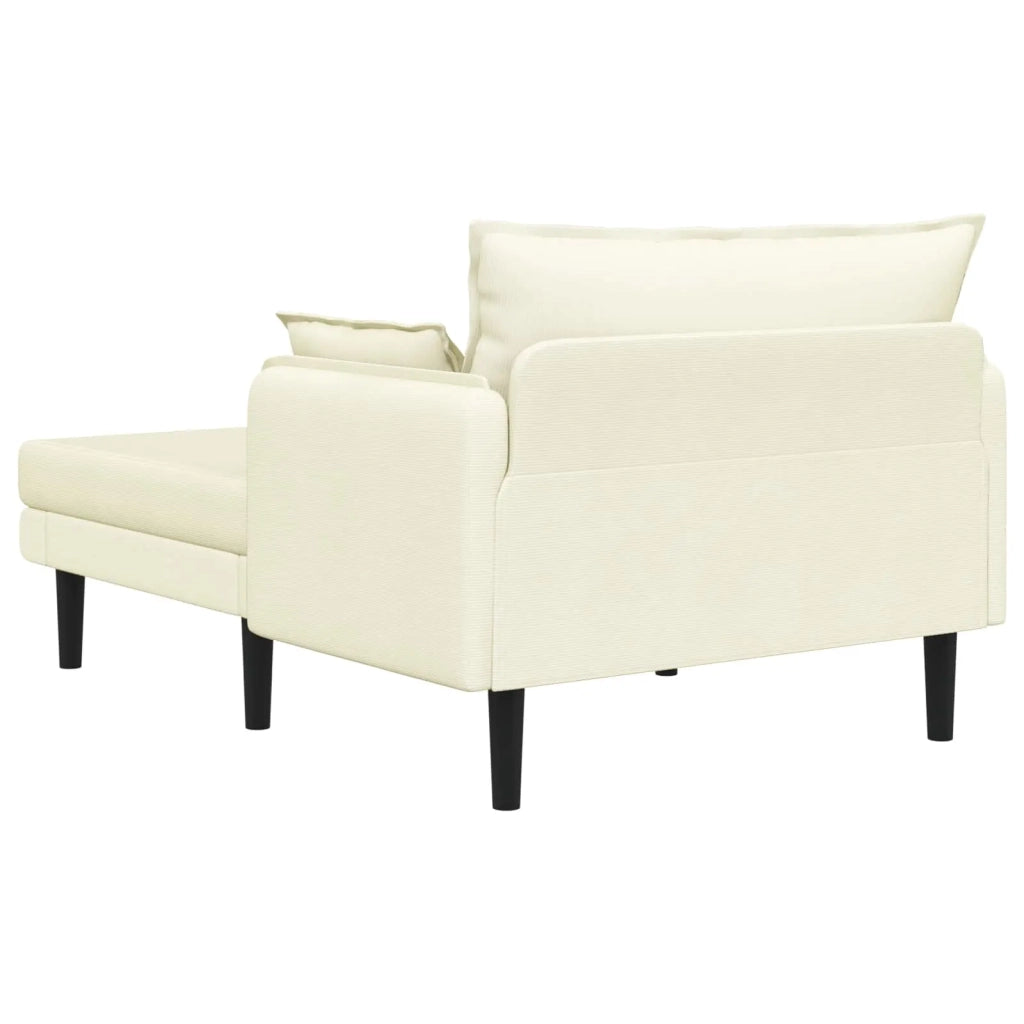 Chaise longue oversize Crema Tessuto in velluto a coste 42048075