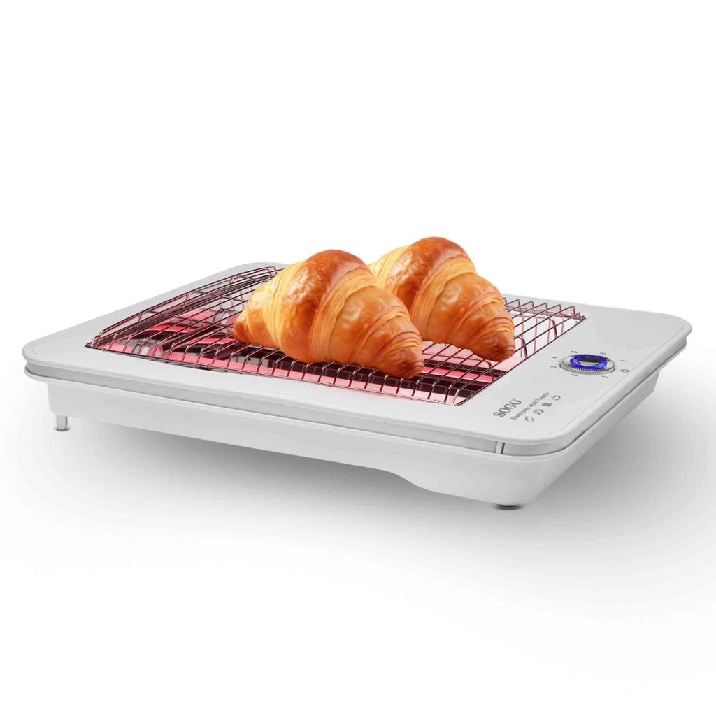 Tostapane orizzontale 4 fette, 7 livelli tostatura regolabili, vassoio briciole estraibile 700W cucina - SOGO