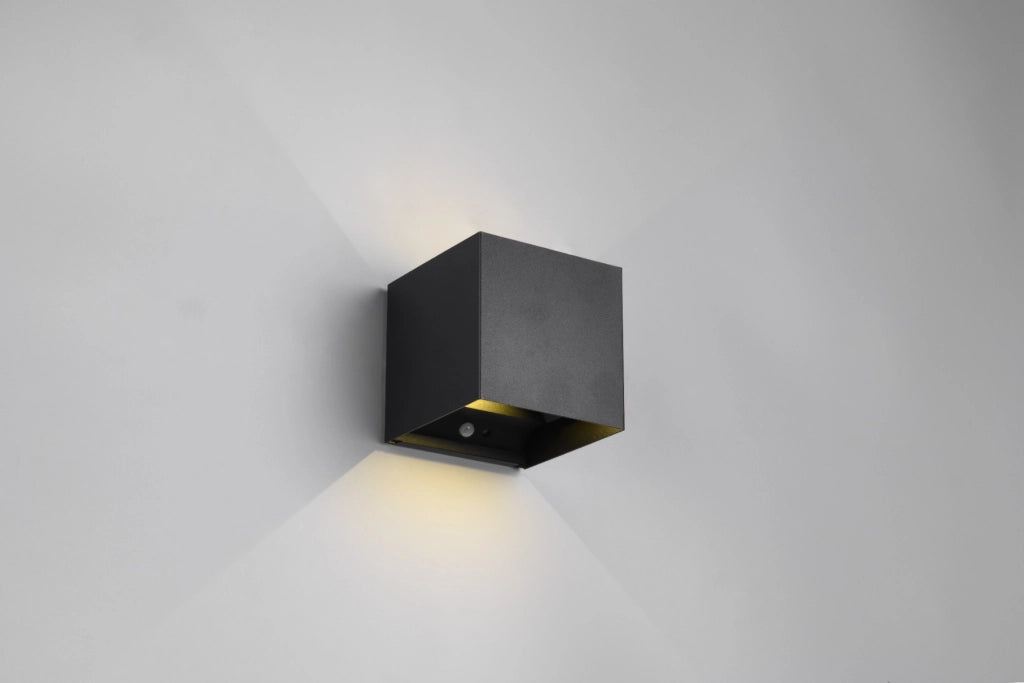 Applique LED 1W nera batteria sensore movimento IP44