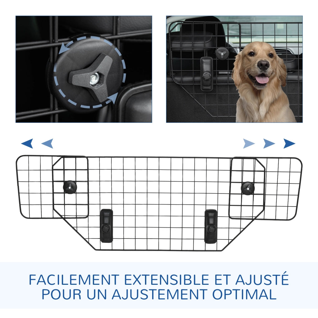 Barriera di sicurezza per cani ¨C zephmum ¨C Nero, larghezza regolabile 90-120 cm
