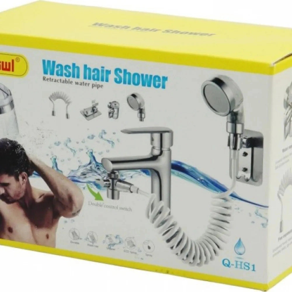 Trade Shop - Soffione Telefono Doccia Per Rubinetto Bagno Cucina Con Spirale Elastica Q-hs1 -