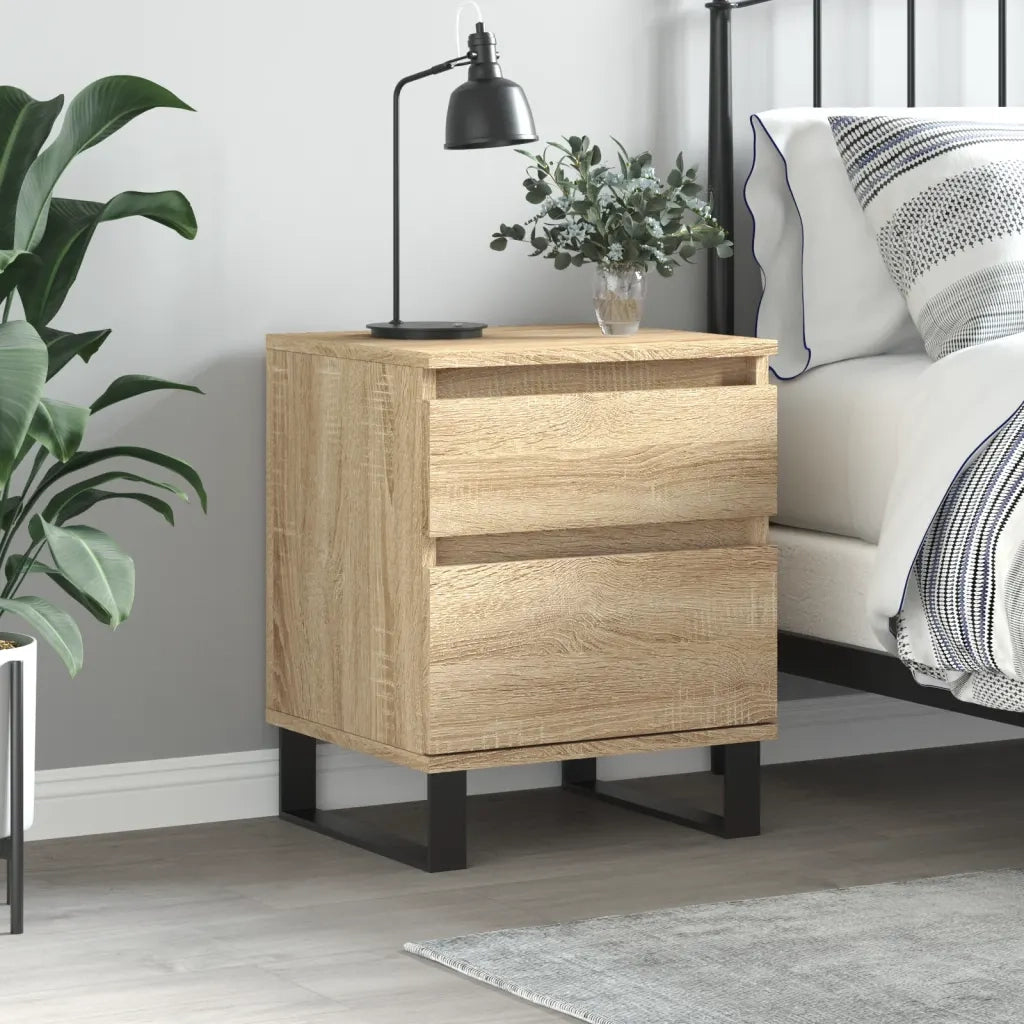 Comodino | Armadio da Notte | Mobiletto da notte Rovere Sonoma 40x35x50 cm in Legno Multistrato