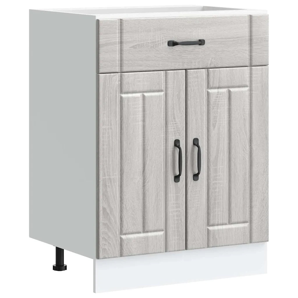 vidaXL Base da Cucina Lucca Grigio Sonoma in Legno Multistrato