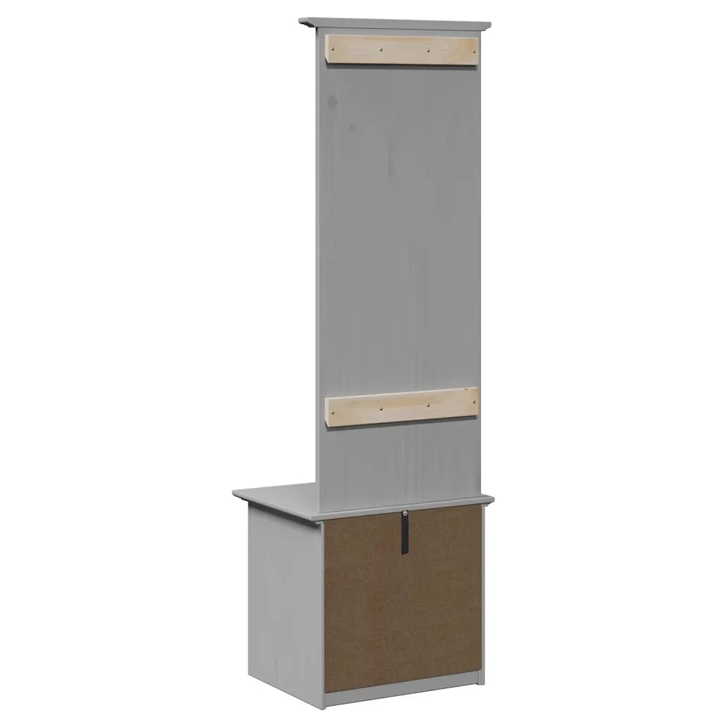 Mobiletto da Ingresso con Ganci BODO Grigio 50x40x157 cm 4016874