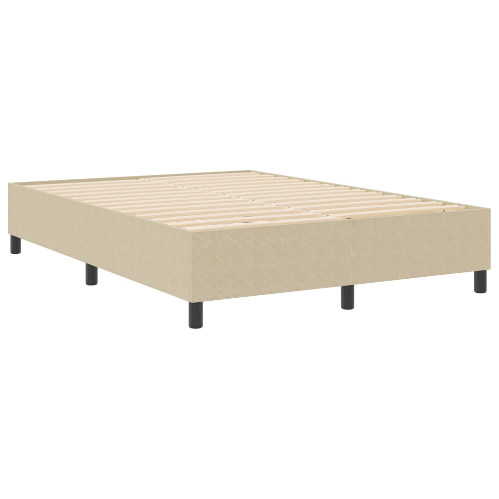 Letto Box Spring Verde Chiaro Grigio 160x200 cm Tessuto a Coste