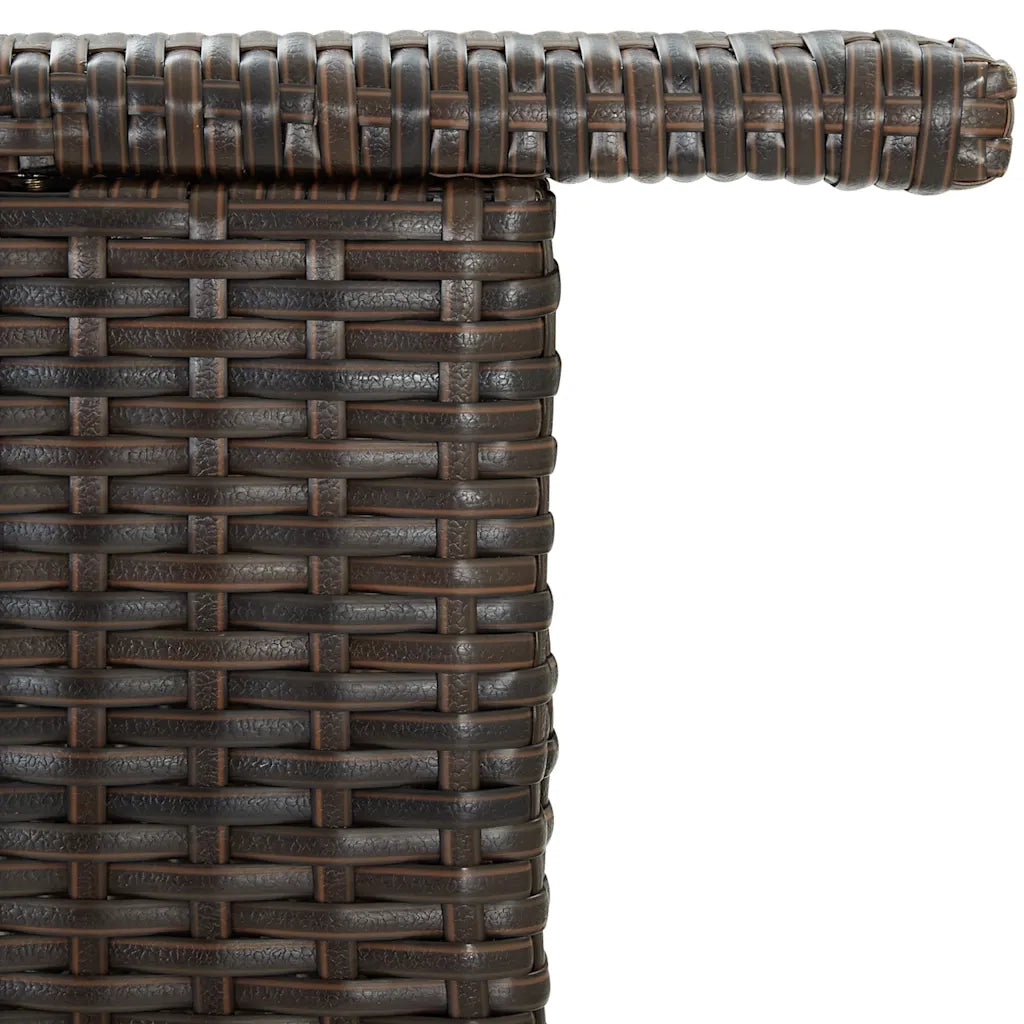 Tavolino da Giardino | Tavolo da Bar per Esterni Marrone 120x55x110 cm in Polyrattan